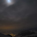 Wegen ihm  bin ich heute losgegangen: Der Mond. Allerdings sieht man hier auch, dass das klare Wetter vorbei ist.