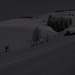 Dunkle Winterlandschaft im Appenzellerland.