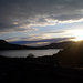 Sonnenuntergang am Llyn Celyn im Snowdonia Nationalpark