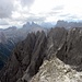 Kontraste im Abstieg von Haunold oder Rocca Grande dei Baranci, 2966m.