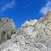 Kontraste im Abstieg von Haunold oder Rocca Grande dei Baranci, 2966m.Hier wollte ich zurück zu klettern und nicht aussteigen.