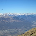 Blick über die Magadino-Ebene nach Norden <br />ganz rechts Bellinzona