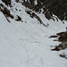 snow couloir just before the Cresta Cermenati with the "Via Normale" is reached