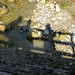 drei schatten auf der Brücke