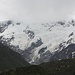 Mt. Sefton in Wolken. Hier donnern oft Gletscherstücke runter