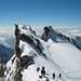 Gipfelgrat, rechts Ghiacciaio del Gran Paradiso