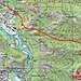 Ungefähre Route Avegno - Val di Croat - M. Bré