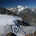 Blick über den Riedgletscher zum Weißhorn