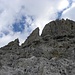 Untere Teil des Alpinisteig geht am Fusse des Elferkofelwestwand.