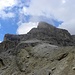 Ruckblick zum Monte Giralba di Sopra, 2930m, im Bildmitte.