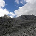 Ruckblick zur Giralbajoch(rechts im Bild), mit La Mitria-links, Monte Giralba di Sopra-rechts, mit Hochbrunner Schneid dahinter.