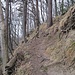 "steiler Abstieg", so die "Warnung" auf dem Wegweiser ...