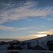 Schönes Wolkenmuster und erste Sonnenstrahlen.