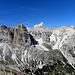Cima Fanis Sud-2980 m, Torre di Fanis-2922 m,Cima Fanis nord-2970 m und Monte Cavallo- 2912 m, v.l.v.r. 