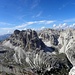 Cime di Fanis im voller Pracht. Cima Sud(2980m)-links(mit Grodnerjoch dahinter-links), Torre Fanis(2922m) mit Cima Fanis di Mezzo (2990m) dahinter, Cima Nord(2970m) im Bildmitte, Monte Cavallo(2912 m)-rechts.