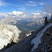 Im Abstieg auf Nordwestwand des Tofana di Rozes, 3225m.
