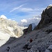 Im Abstieg von Tofana di Rozes, 3225m zur R.Giussani, 2580m, mit Punta Marietta, 2973m, rechts im Bild.