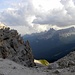 Croda da Lago und Lastron di Formin, gesehen im Abstieg von Rif. Giussani.