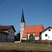 Die Kirche von Mauerberg, die Uhr geht nicht nach, <br />die Uhr in meiner Kamera geht vor.