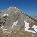 Im Anstieg zur Cima Portule - Rückblick über die Porta Kempel zum Monte Trentin, mit 2325 m der zweithöchste Vicentiner.