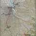 Damavand-Karte mit eingezeichneter Route.