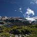 Blick zum Gletscher des Mont Ruan