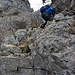 Im Abstieg, gleich unter dem Adlerhorst kommt eine kurze Klettersteig ähnliche Stelle