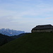 Bauernhof und Chablais Alpen