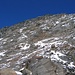 Gipfelflanke - zuviel Schnee (Bild täuscht!)