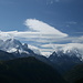 Blick vom Ausgangspunkt Richtung Mont Blanc
