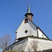 stolz und schön erhebt sich die Kirche in Melchnau übers ländliche (und doch industrielle) Dorf ...