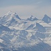 Weisshorn, Zinalrothorn und Matterhorn