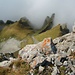 Pointe de Chemo (2626,1m): Tiefblick vom Gipfel.