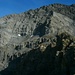 Blick von der Cabanne Rambert (2582m) auf die Südwand vom Grand Muveran (3051,1m).