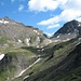 Wilde Kreuzspitze links, Rauhtaljoch und Blickenspitze rechts