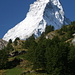 Blick von Zermatt beim Aufstieg ins Trifttal zum Matterhorn