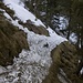 Verschneiter Bergweg nach Wilerallmi