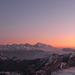 Mont Blanc Massiv im Abendlicht.
