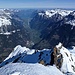 Higher than high! Über den NW-Grat (links) sind wir ein gutes Stück abgefahren.