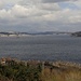 Blick über die alte Stadtmauer zum Bosporus und der ersten Hängebrücke