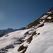 Poco sopra l'Alpe Ciampalbino compare all'improvviso la neve