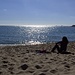 Wunderschöner und heute einsamer Strand in Barcelona