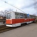 typische Strassenbahnwagen in Daugavpils (die Einzigen russischer Produktion in der EU)