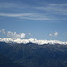 Blick zu den verschneiten Ortler Alpen