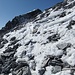 ....denn hier war die Skispaß wieder zu Ende; eine alte Spur war noch zu erkennen; hinten der Pflerscher Tribulaun