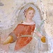 Alte Freske im Bethäuschen Giurà oberhalb Meride....