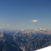grandioser Ausblick vom Monte Cimone nach Nordwesten in die Karnischen Alpen, ganz hinten die Dolomiten