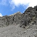 Lange Sandte, im steiler Aufstieg zur Schartenschartl, 2575 m,Kleine Sandspitze im Hintergrund, im Bildmitte.