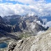 Lienzer Dolomiten, ein wahre Paradies, hier mit Simonskopf, 2687m und Gamswiesenspitzen im Vordergrund, Kreuzkofel, 2694m und Spitzkofel, 2717m, im Hintergrund.