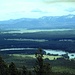 Dall'Elephant Back Mountain panorama sulla Hayden Valley, il fiume Yellowstone e la Absaroka Range